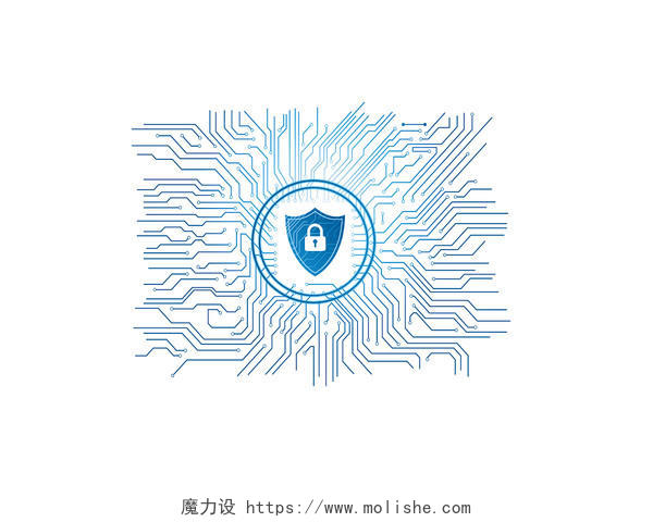 网络安全科技网格网络安全科技背景PNG素材